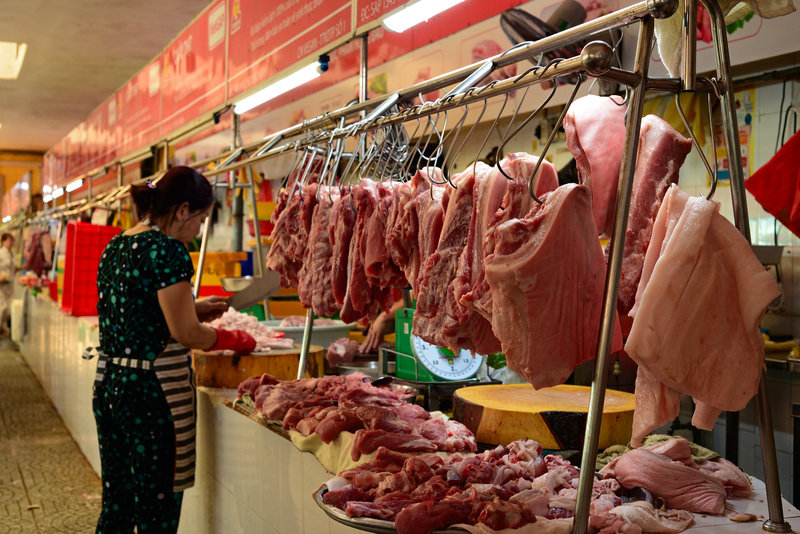Fleischabteilung in einem Markt